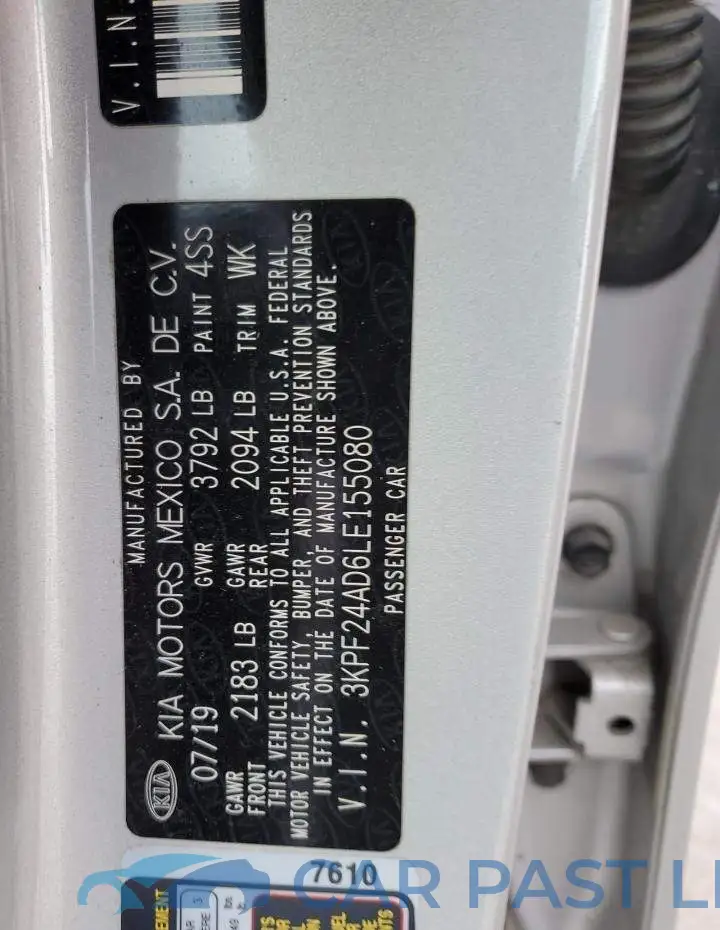 3KPF24AD6LE155080# 12