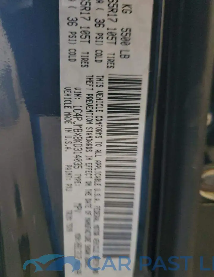 1C4PJMBX8KD314035# 13