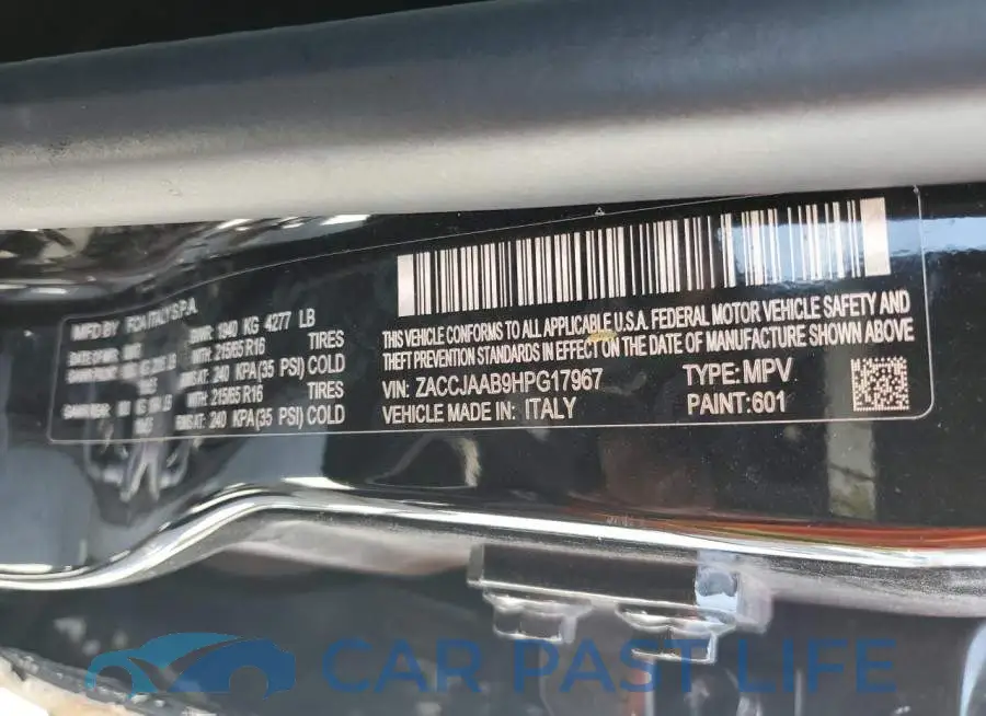 ZACCJAAB9HPG17967# 13