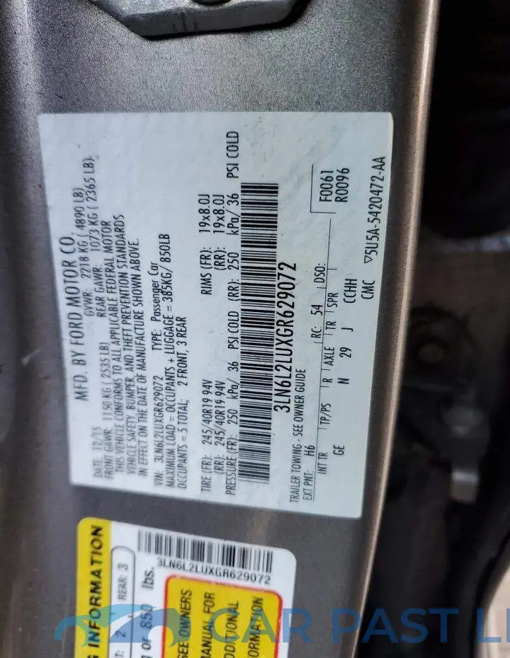 3LN6L2LUXGR629072# 12