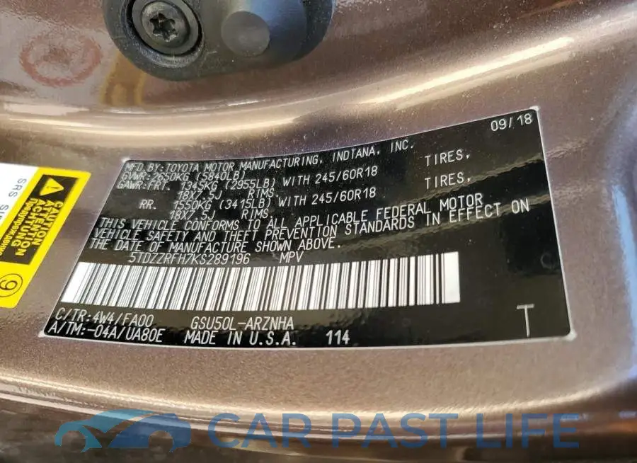 5TDZZRFH7KS289196# 14