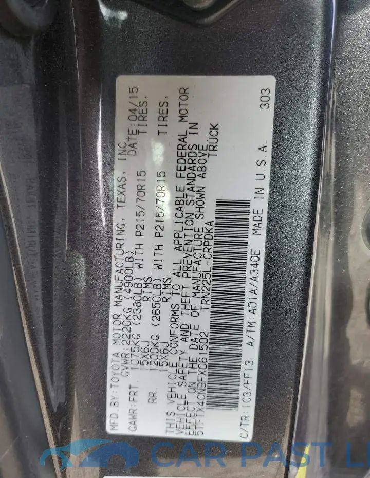 5TFTX4CN9FX061502# 12