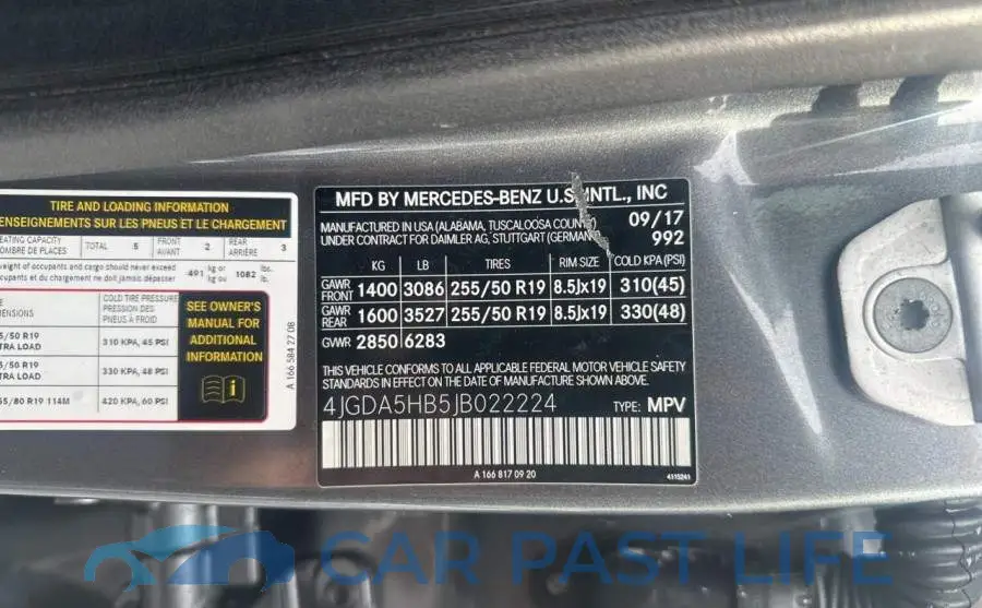 4JGDA5HB5JB022224# 10