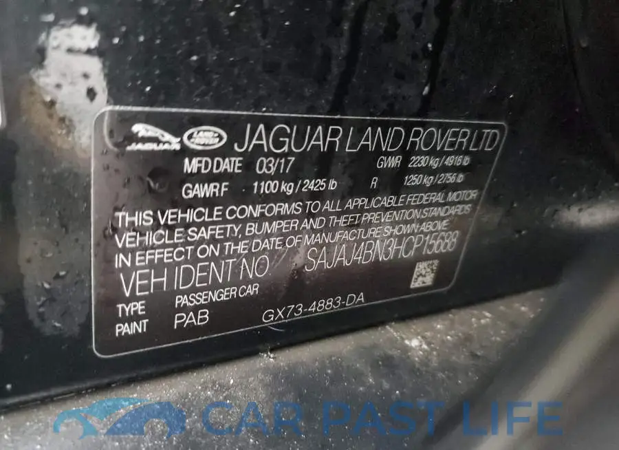 SAJAJ4BN3HCP15688# 12
