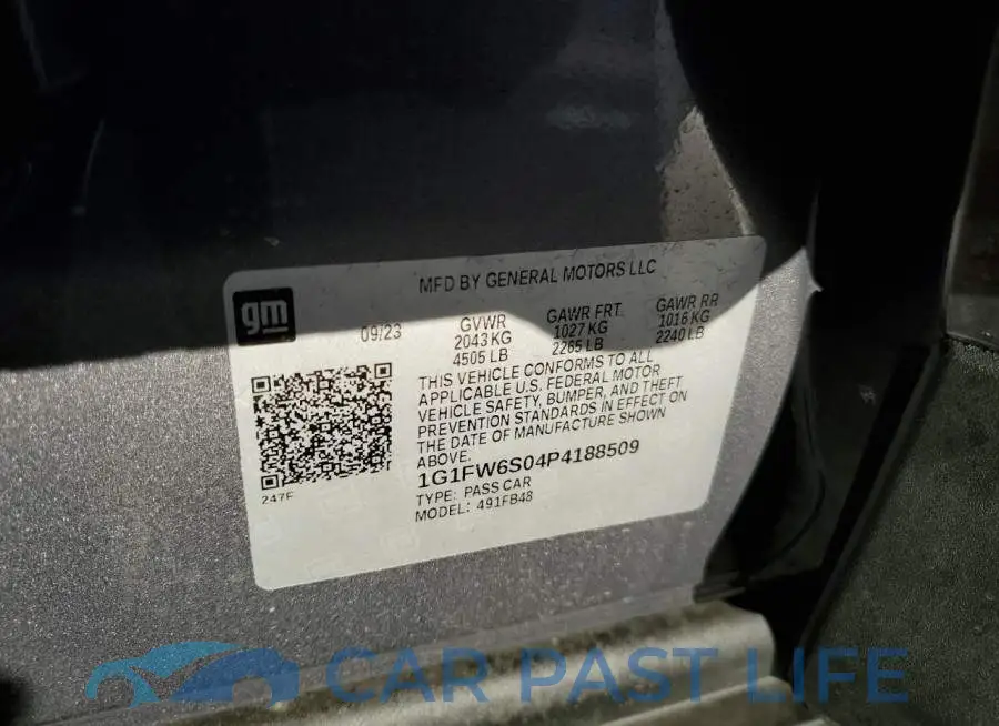 1G1FW6S04P4188509# 12
