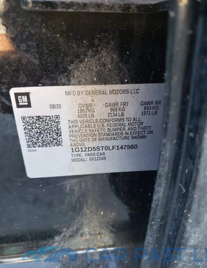 1G1ZD5ST0LF147560# 12
