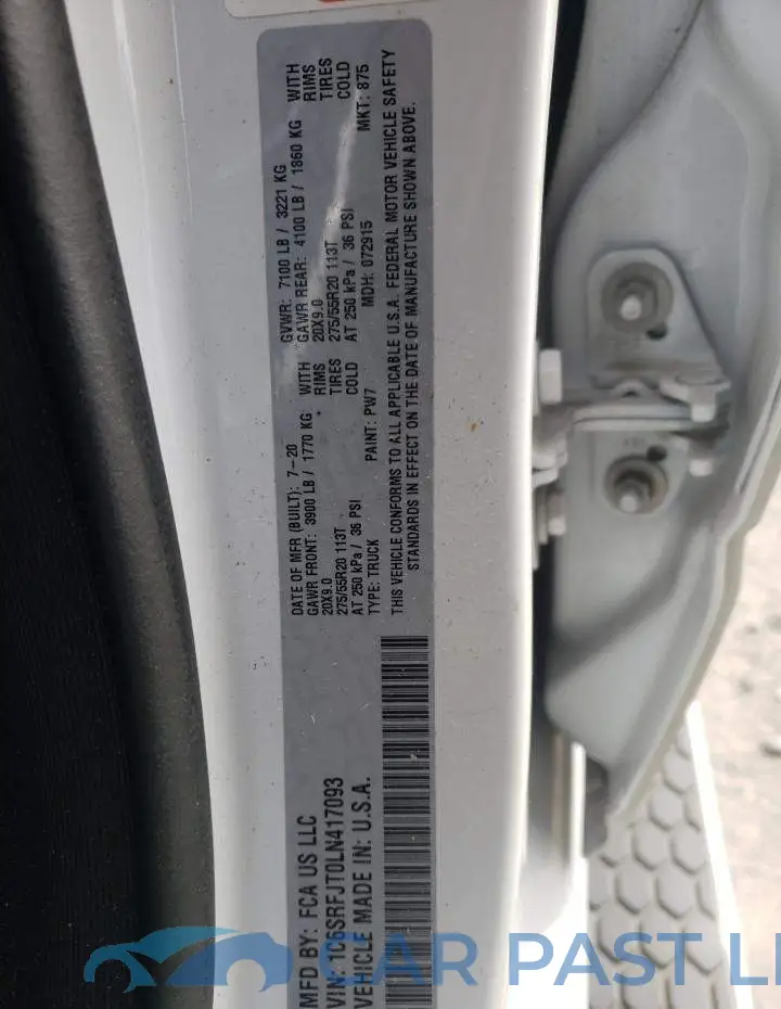 1C6SRFJT0LN417093# 12