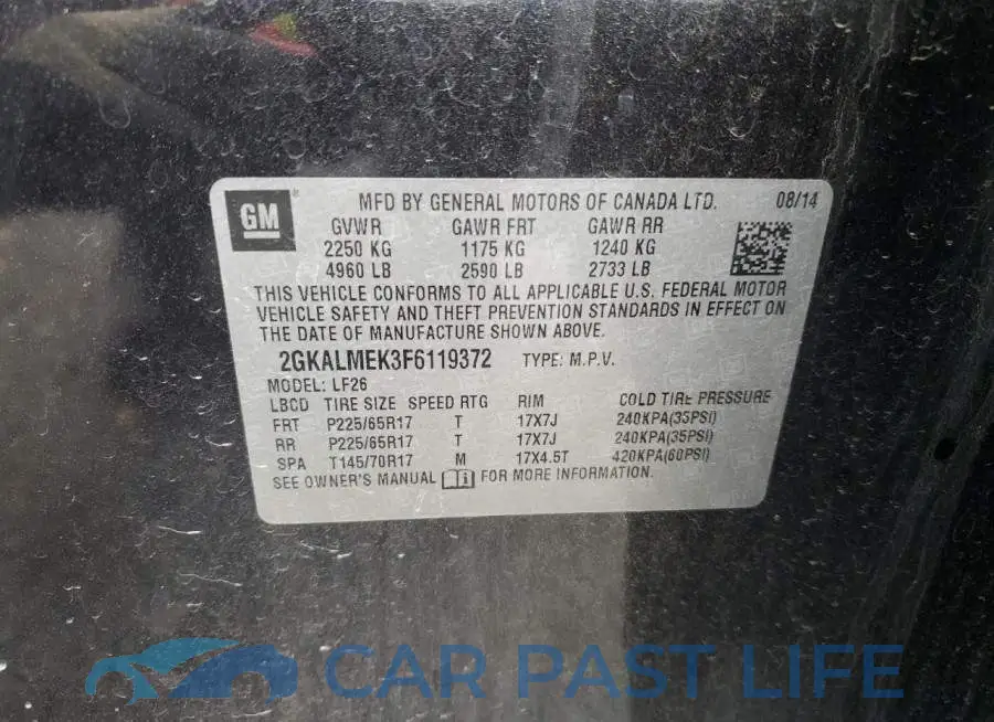 2GKALMEK3F6119372# 13