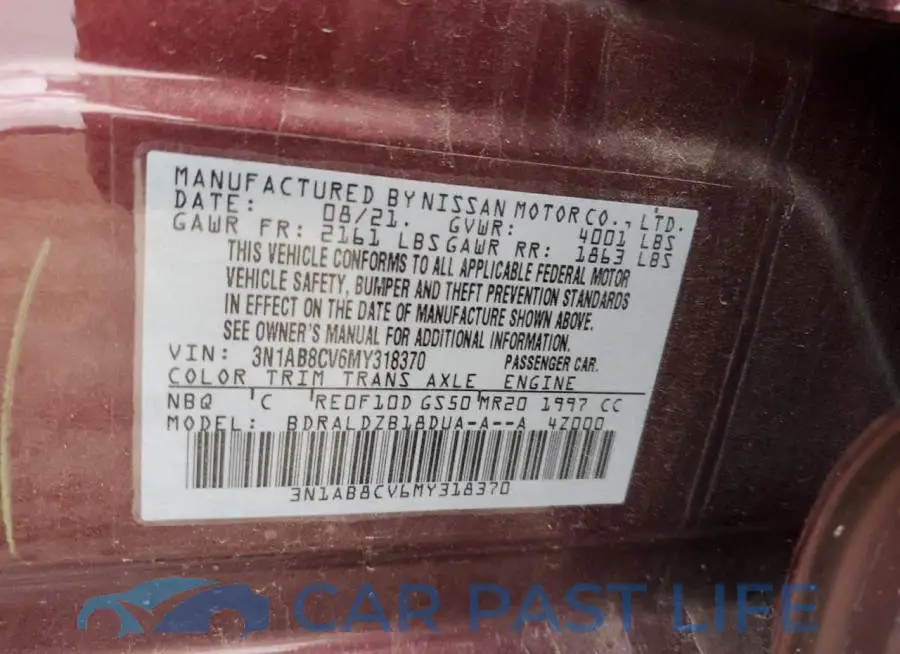 3N1AB8CV6MY318370# 12