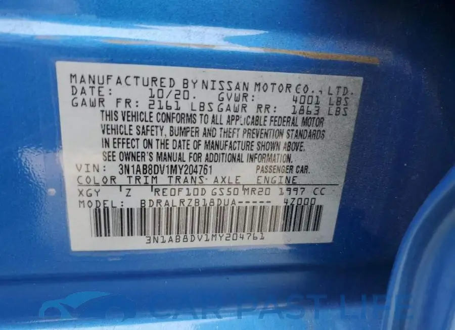 3N1AB8DV1MY204761# 13