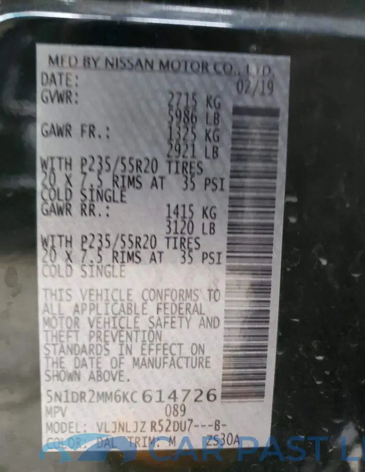5N1DR2MM6KC614726# 13