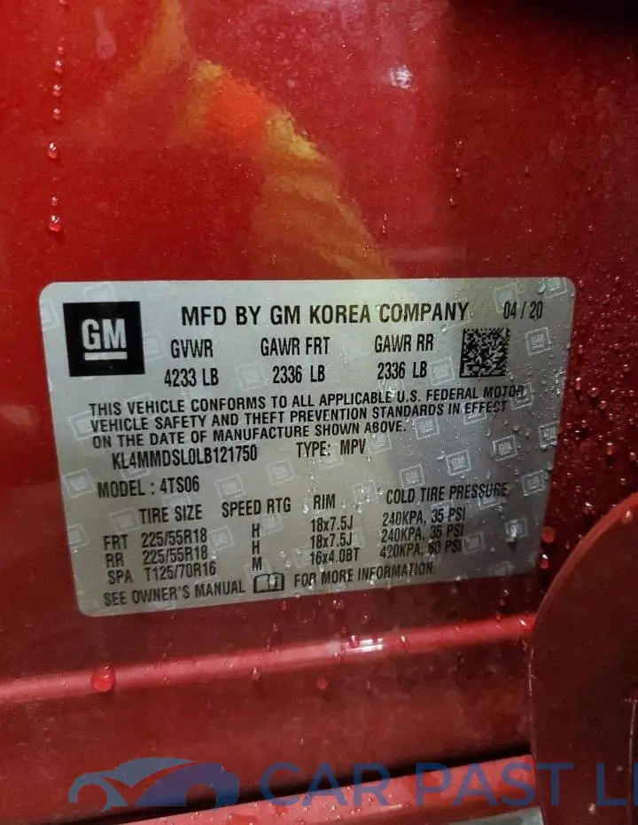 KL4MMDSL0LB121750# 13