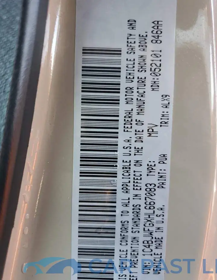 1C4BJWFGXHL667083# 14