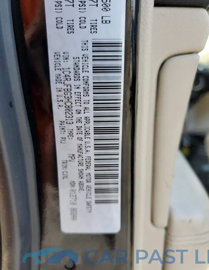 1C4RJFBG3HC802313# 13