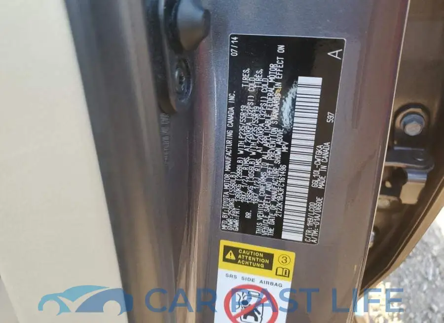 2T2ZK1BA3FC161496# 12