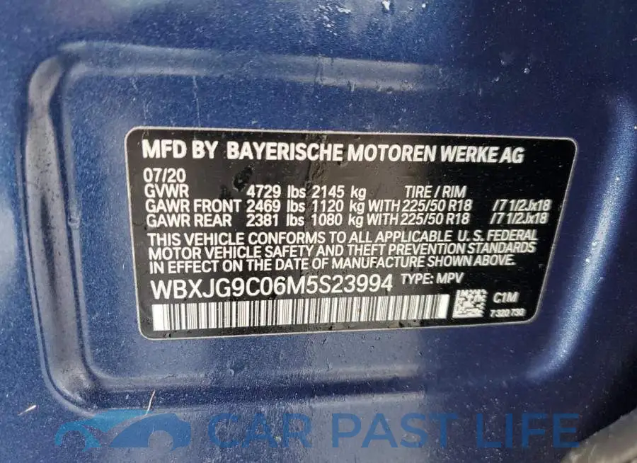 WBXJG9C06M5S23994# 13