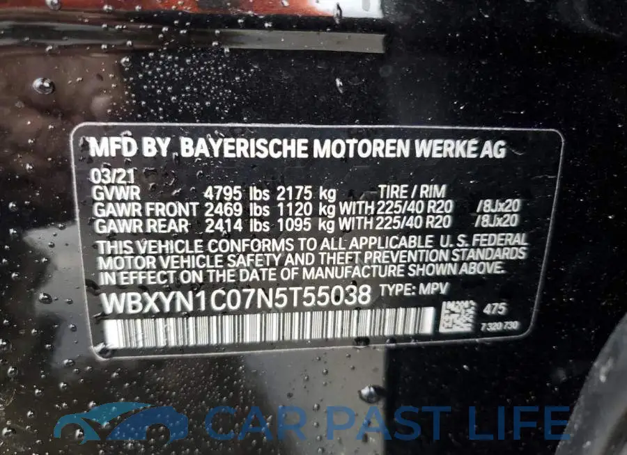 WBXYN1C07N5T55038# 14