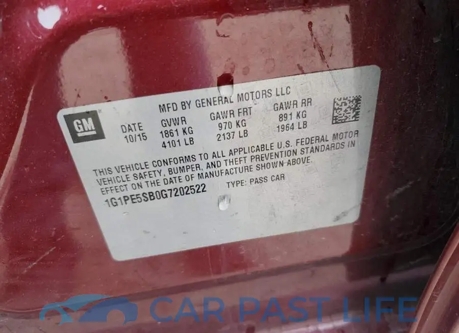1G1PE5SB0G7202522# 13
