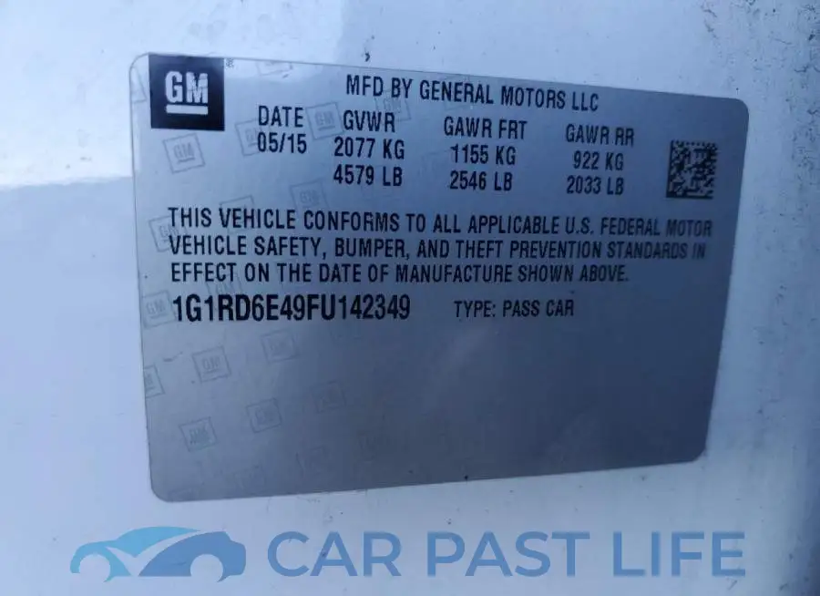 1G1RD6E49FU142349# 12
