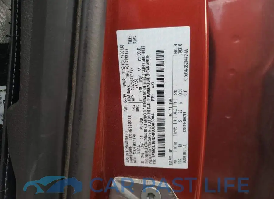1FMCU9HD4KUB83004# 12