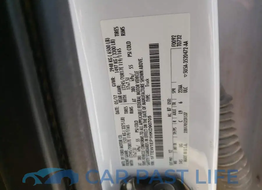 1FTEW1EP1HKD90705# 12