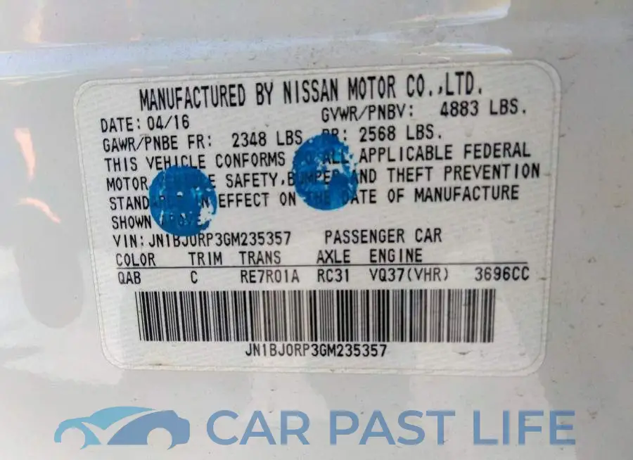 JN1BJ0RP3GM235357# 9
