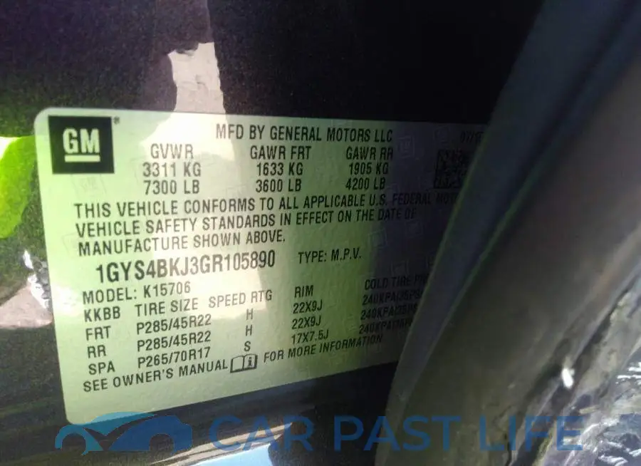 1GYS4BKJ3GR105890# 9