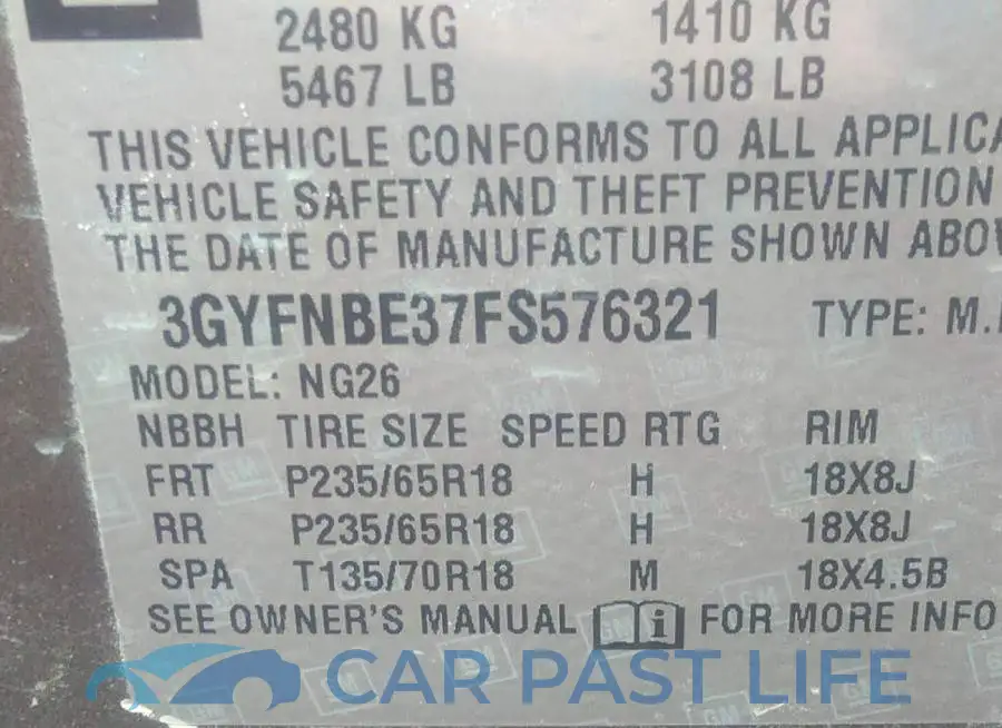 3GYFNBE37FS576321# 9