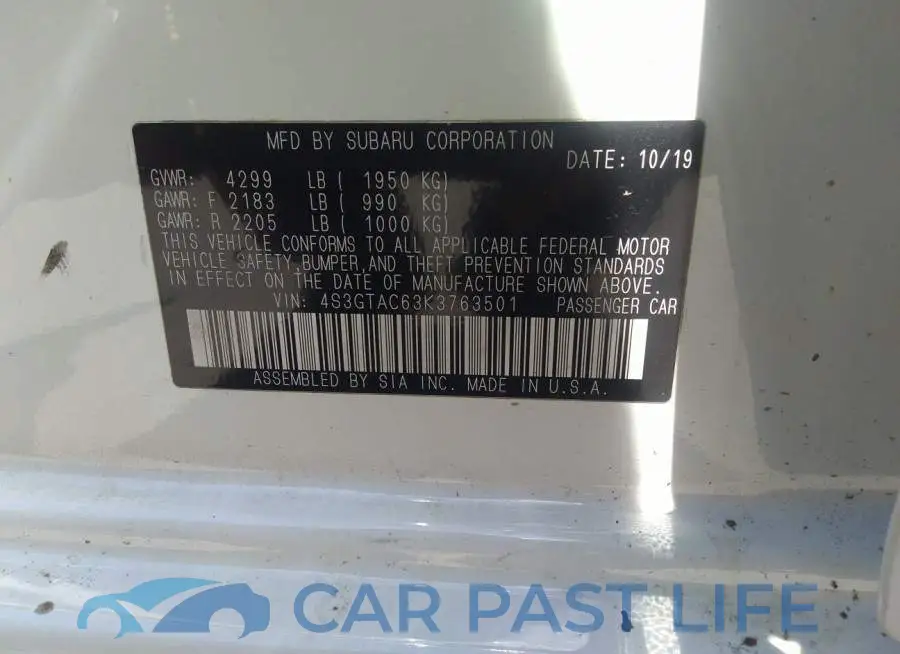 4S3GTAC63K3763501# 9