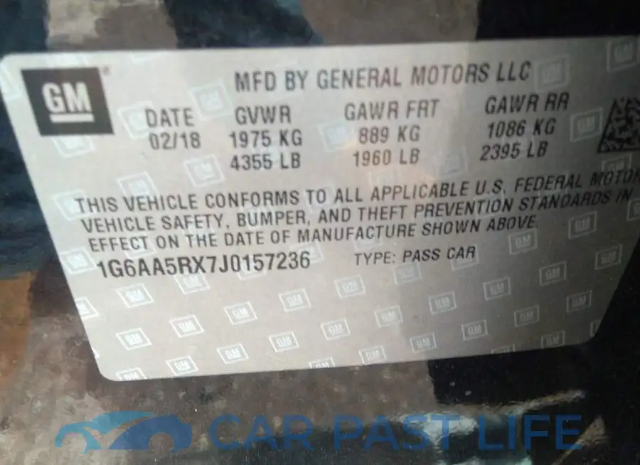 1G6AA5RX7J0157236# 9