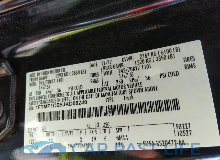 1FTMF1CB5JKD00240# 9