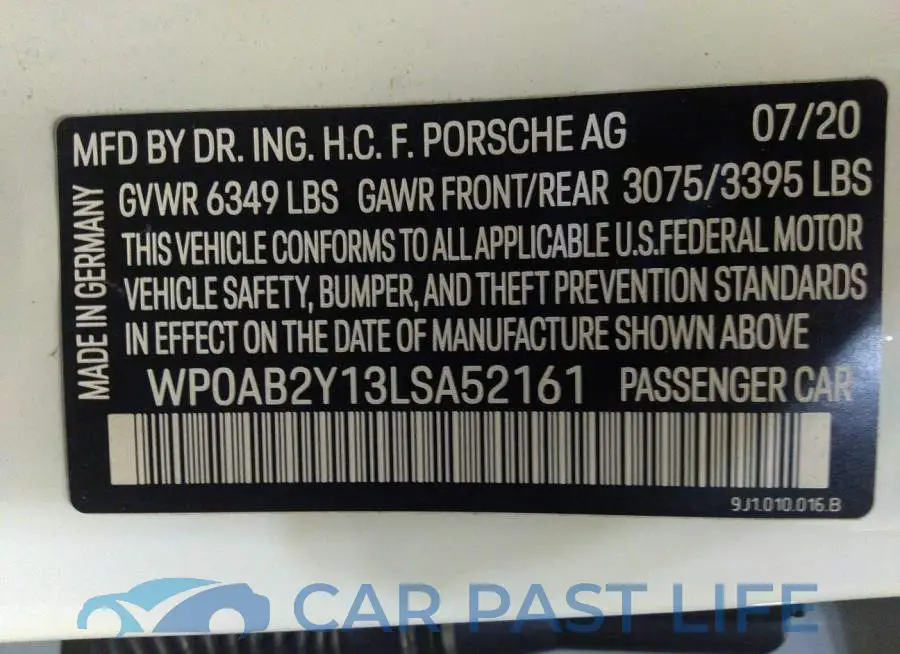 WP0AB2Y13LSA52161# 9