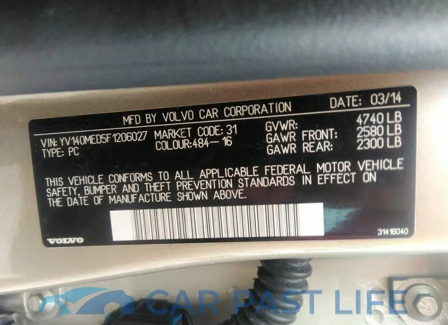 YV140MED5F1206027# 9