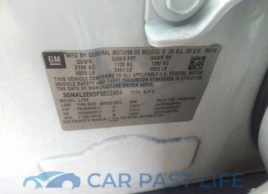 3GNAL2EK5FS502464# 9