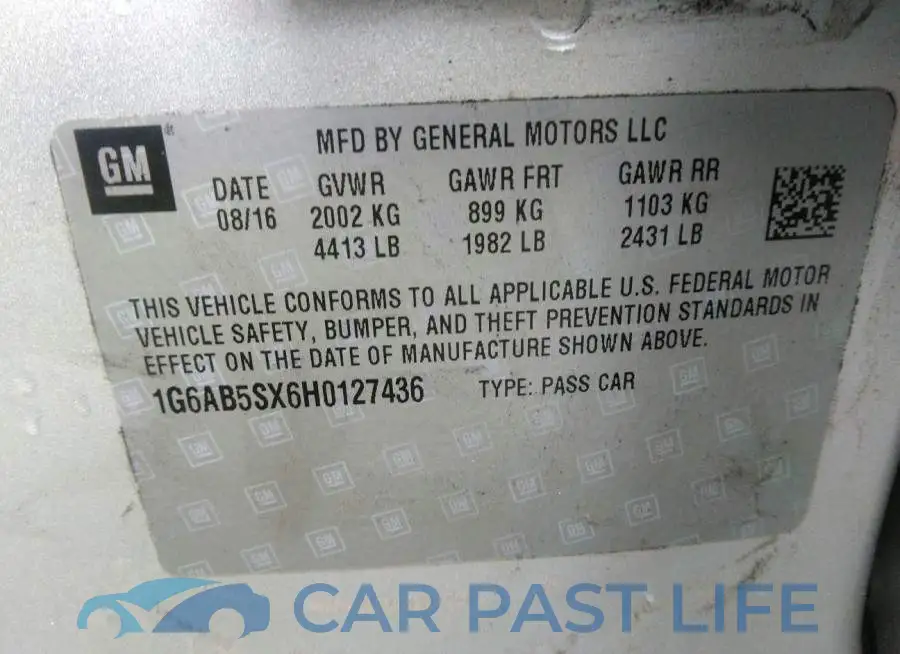 1G6AB5SX6H0127436# 9