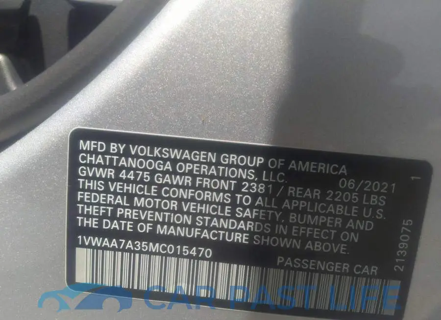 1VWAA7A35MC015470# 9