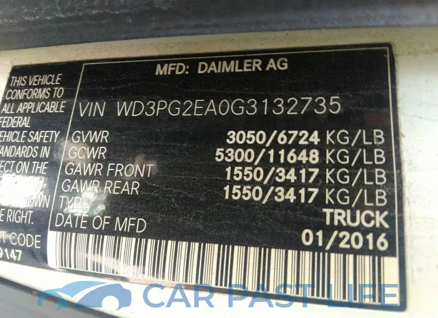 WD3PG2EA0G3132735# 9