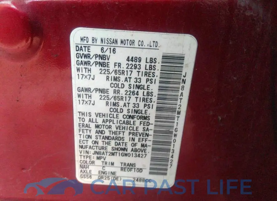 JN8AT2MT1GW013427# 9