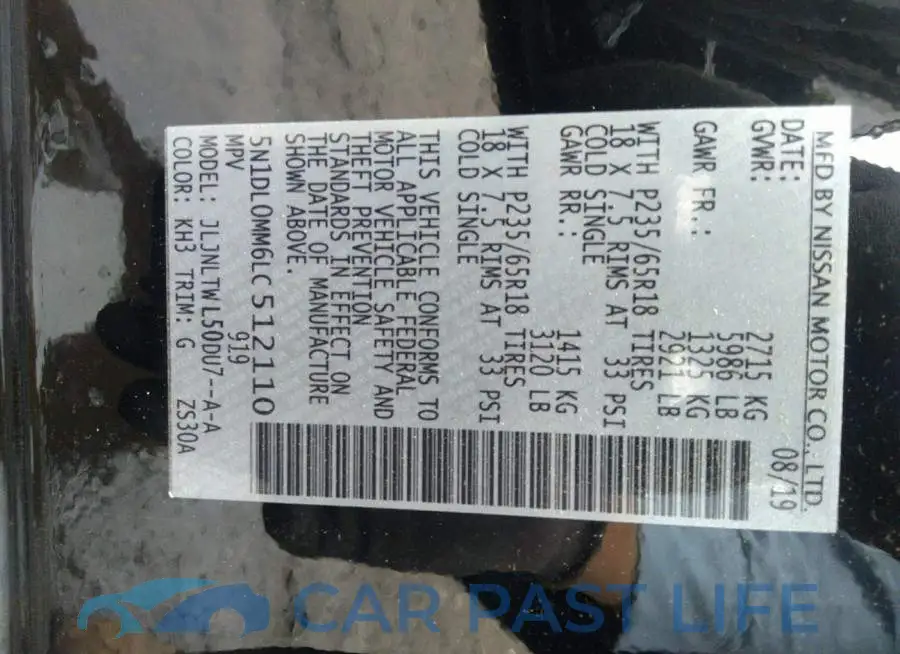 5N1DL0MM6LC512110# 9