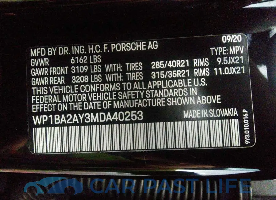 WP1BA2AY3MDA40253# 9