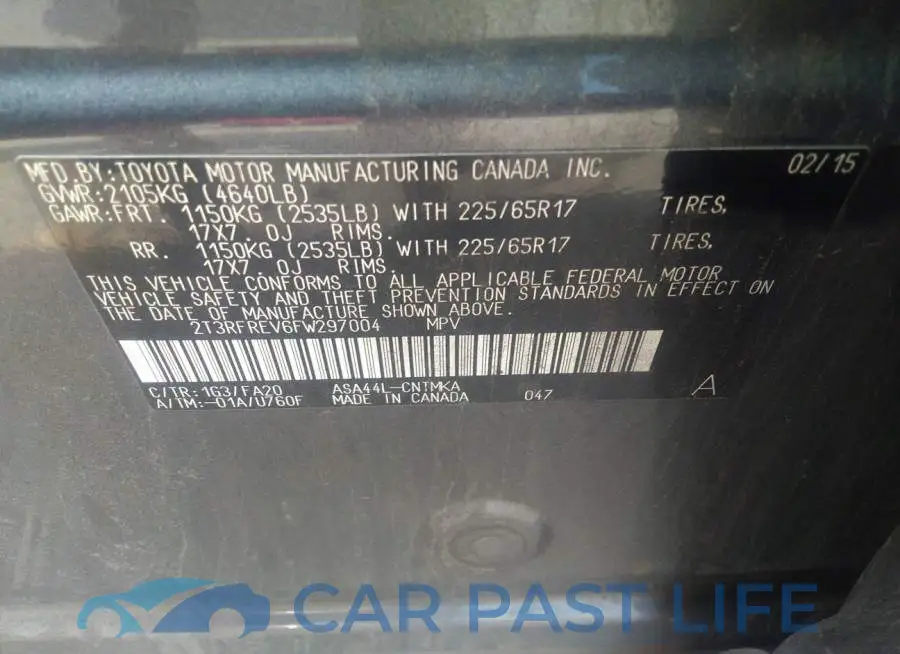 2T3RFREV6FW297004# 9
