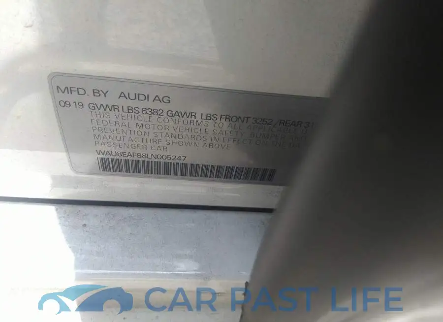 WAU8EAF88LN005247# 9