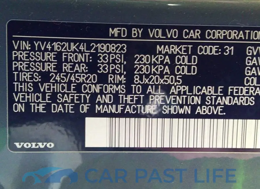 YV4162UK4L2190823# 9