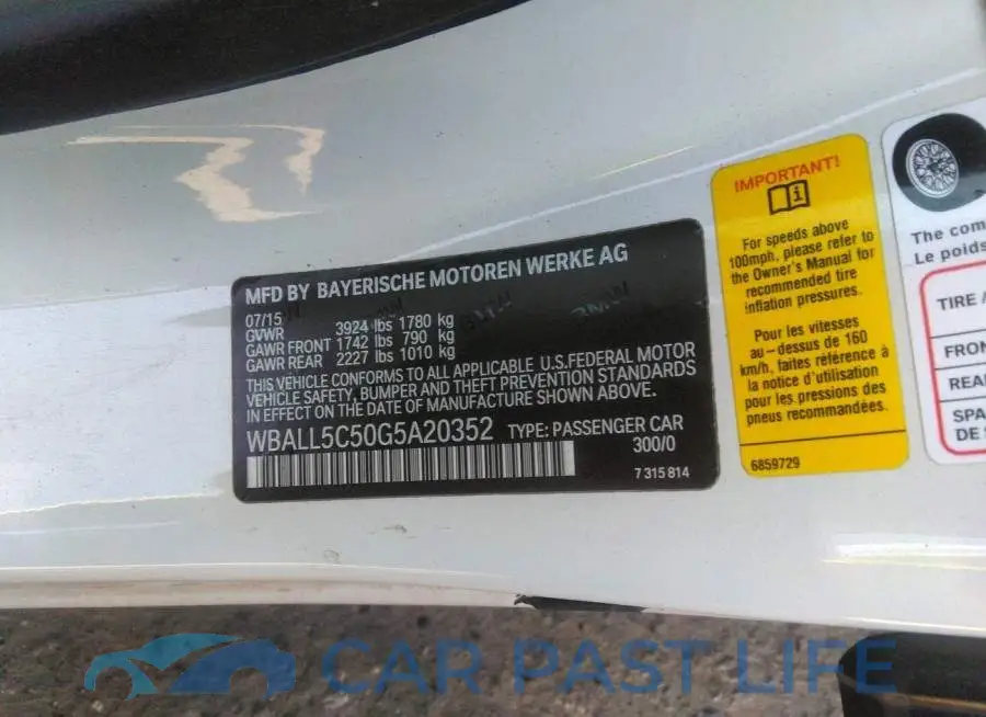 WBALL5C50G5A20352# 9