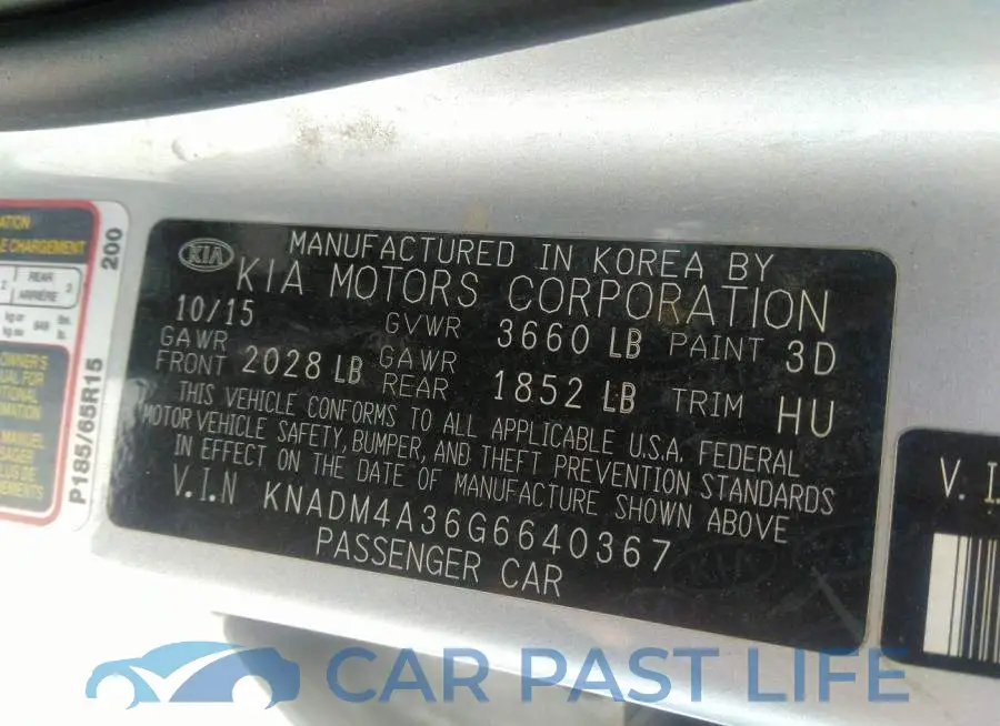 KNADM4A36G6640367# 9