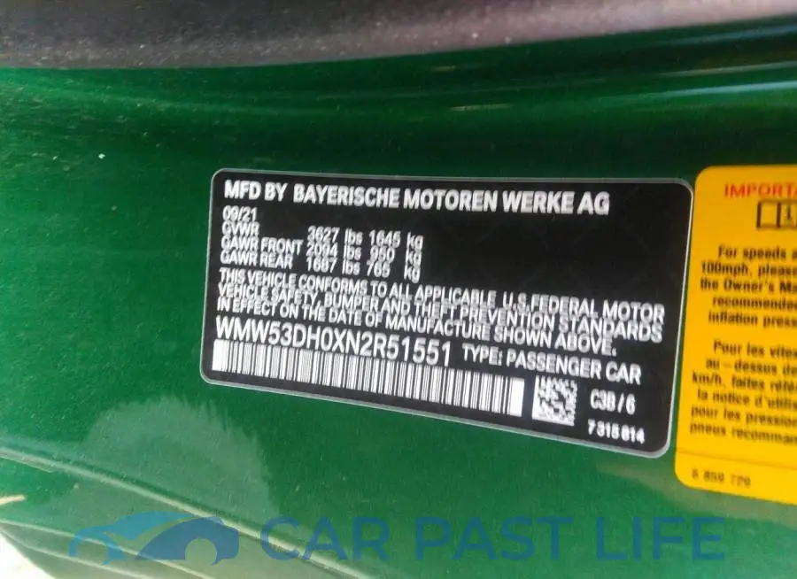 WMW53DH0XN2R51551# 9