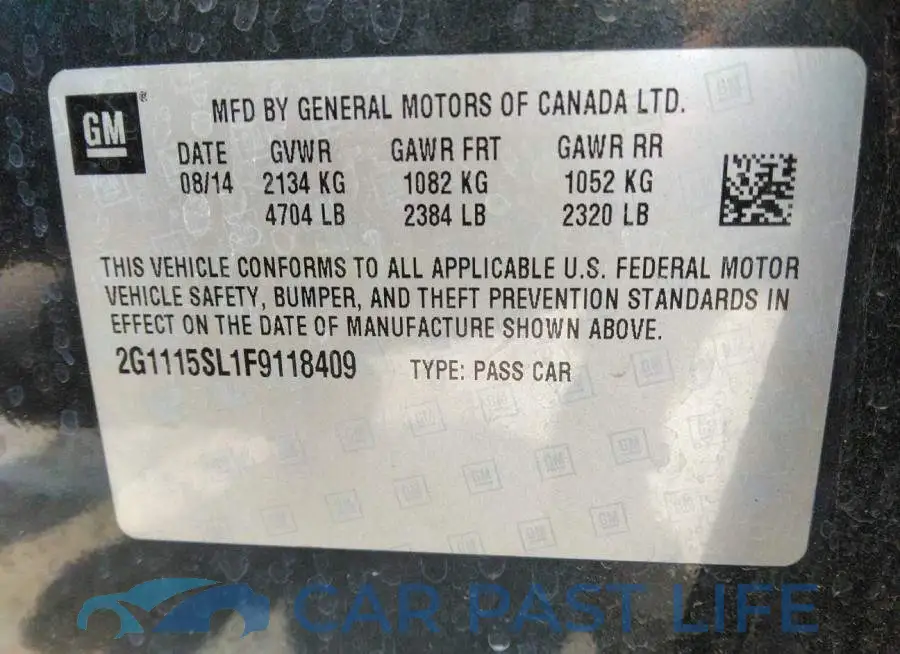 2G1115SL1F9118409# 9