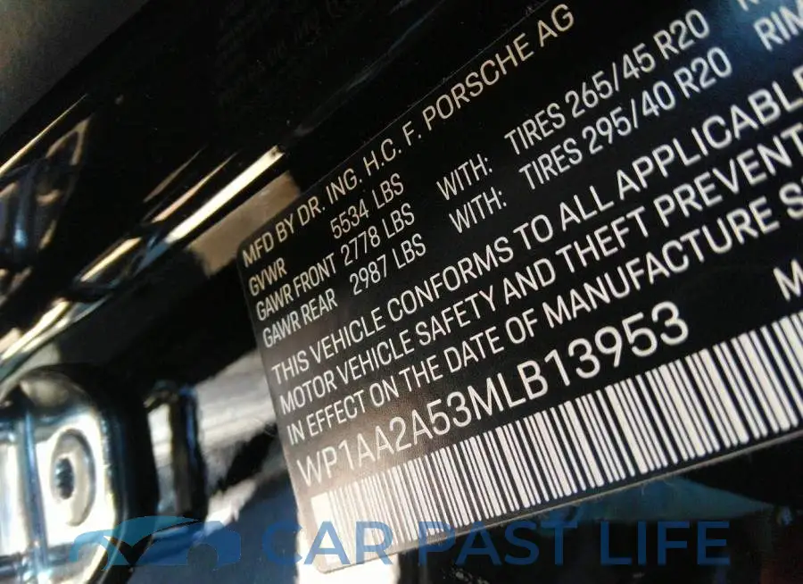 WP1AA2A53MLB13953# 9