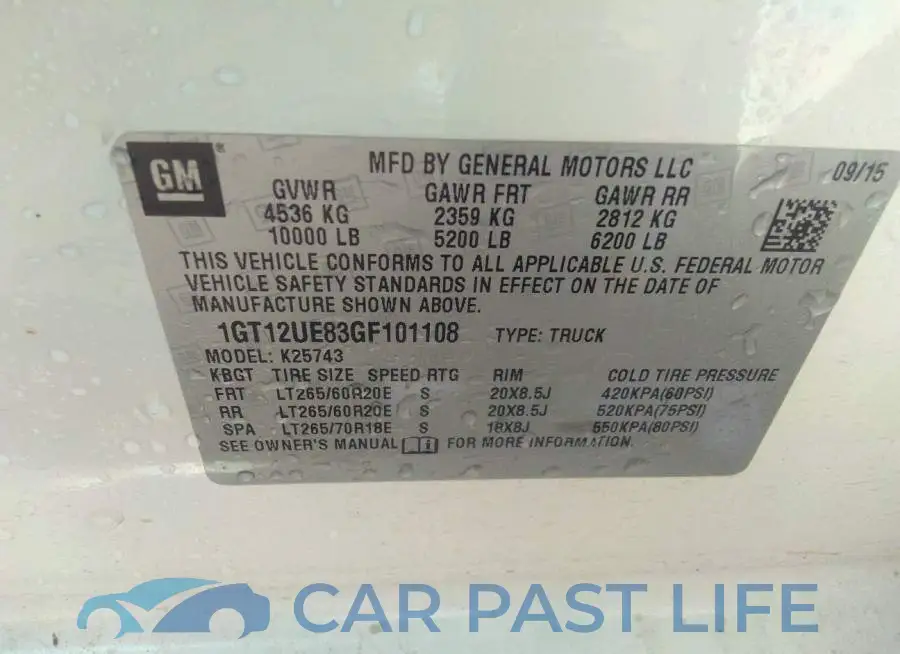 1GT12UE83GF101108# 9