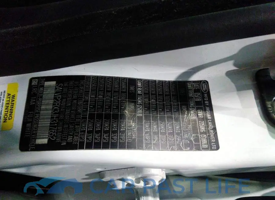 00LVP2RX3JH317652# 9